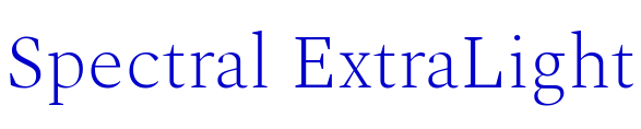 Spectral ExtraLight font